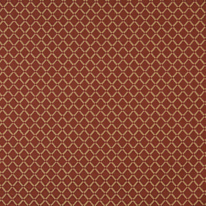 Essentials Sienna Coral Geometric Diamond Upholstery Fabric / Auburn
