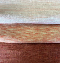 Load image into Gallery viewer, Silk Dupioni Textured Semi Sheer Pink/Blush Orange/Beige Rusty Brown Drapery Fabric FB-SSD