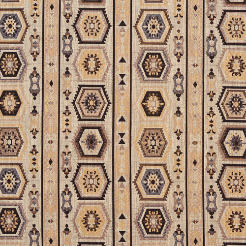 Essentials Southwestern Tribal Upholstery Fabric Brown Beige Cream / Chateau Santa Fe