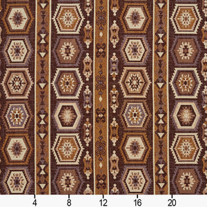 Essentials Southwestern Tribal Upholstery Fabric Brown Gray Gold Beige / Canyon Santa Fe