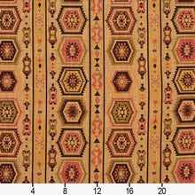 Load image into Gallery viewer, Essentials Southwestern Tribal Upholstery Fabric Brown Pink Beige / Tiki Santa Fe