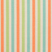 Load image into Gallery viewer, Essentials Outdoor Acrylic Stripe Upholstery Drapery Fabric Aqua Coral Lime White / 30000-04