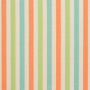 Essentials Outdoor Acrylic Stripe Upholstery Drapery Fabric Aqua Coral Lime White / 30000-04