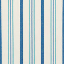 Load image into Gallery viewer, Essentials Outdoor Acrylic Stripe Upholstery Drapery Fabric Auqa Blue White / 30020-03