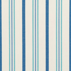 Essentials Outdoor Acrylic Stripe Upholstery Drapery Fabric Auqa Blue White / 30020-03