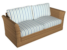 Load image into Gallery viewer, Essentials Outdoor Acrylic Stripe Upholstery Drapery Fabric Auqa Blue White / 30020-03