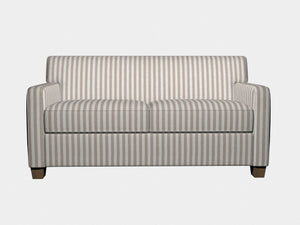 Essentials Heavy Duty Upholstery Stripe Fabric / Beige White