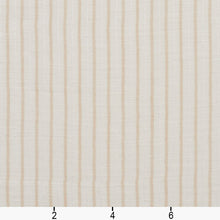 Load image into Gallery viewer, Essentials Sheer Fade Resistance Performance Drapery Stripe Fabric Beige White / Ivory