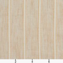Load image into Gallery viewer, Essentials Sheer Fade Resistance Performance Drapery Stripe Fabric Beige White / Vanilla