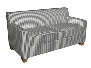 Essentials Upholstery Stripe Fabric Black Gray Silver / CB700-127