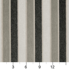 Load image into Gallery viewer, Essentials Heavy Duty Stripe Upholstery Fabric / Black Gray White