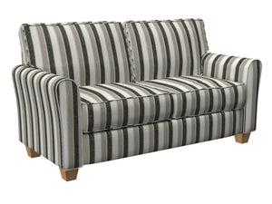 Essentials Heavy Duty Stripe Upholstery Fabric / Black Gray White
