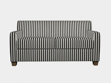 Load image into Gallery viewer, Essentials Heavy Duty Upholstery Stripe Fabric / Black White