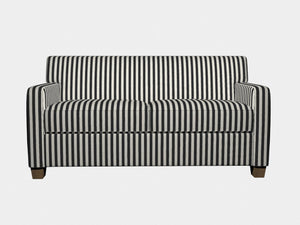 Essentials Heavy Duty Upholstery Stripe Fabric / Black White