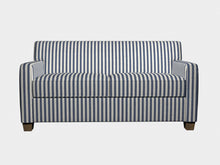 Load image into Gallery viewer, Essentials Heavy Duty Upholstery Stripe Fabric / Blue White