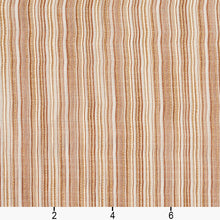 Load image into Gallery viewer, Essentials Sheer Fade Resistance Performance Drapery Stripe Fabric Brown / Cognac