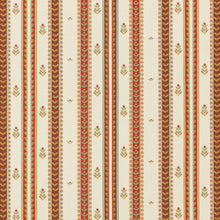 Load image into Gallery viewer, Essentials Upholstery Stripe Fabric / Brown Coral White