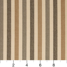 Load image into Gallery viewer, Essentials Outdoor Acrylic Stripe Upholstery Drapery Fabric Brown Gray Beige / 30000-05