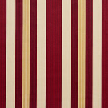 Load image into Gallery viewer, Essentials Heavy Duty Stripe Upholstery Drapery Fabric / Burgundy Gold White