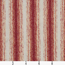 Load image into Gallery viewer, Essentials Upholstery Stripe Fabric / Burgundy White