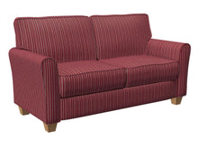 Load image into Gallery viewer, Essentials Heavy Duty Stripe Upholstery Fabric / Burgundy White Coral