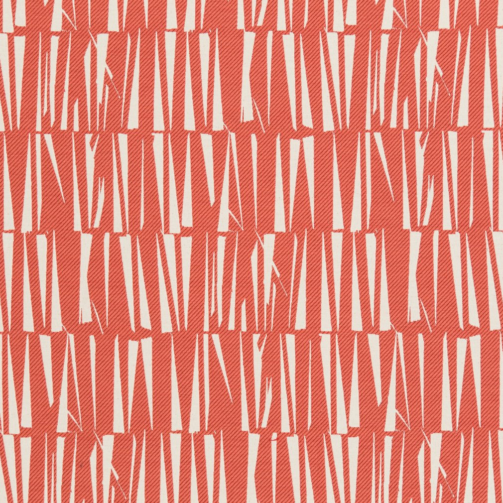 Essentials Upholstery Drapery Stripe Fabric / Coral
