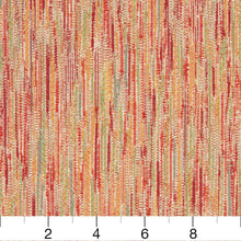 Load image into Gallery viewer, Essentials Upholstery Drapery Stripe Fabric / Coral Red Yellow Green