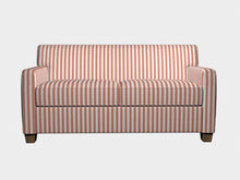 Load image into Gallery viewer, Essentials Heavy Duty Upholstery Stripe Fabric / Coral White