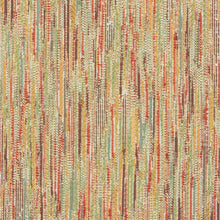 Load image into Gallery viewer, Essentials Upholstery Drapery Stripe Fabric / Coral Yellow Brown Green