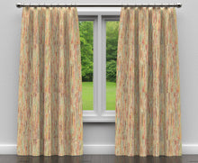 Load image into Gallery viewer, Essentials Upholstery Drapery Stripe Fabric / Coral Yellow Brown Green