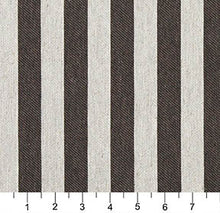 Load image into Gallery viewer, Essentials Heavy Duty Upholstery Stripe Fabric / Dark Brown White
