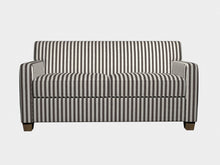 Load image into Gallery viewer, Essentials Heavy Duty Upholstery Stripe Fabric / Dark Brown White