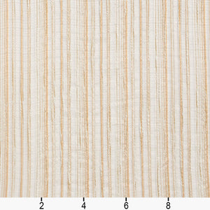Essentials Sheer Fade Resistance Performance Drapery Stripe Fabric / Gold