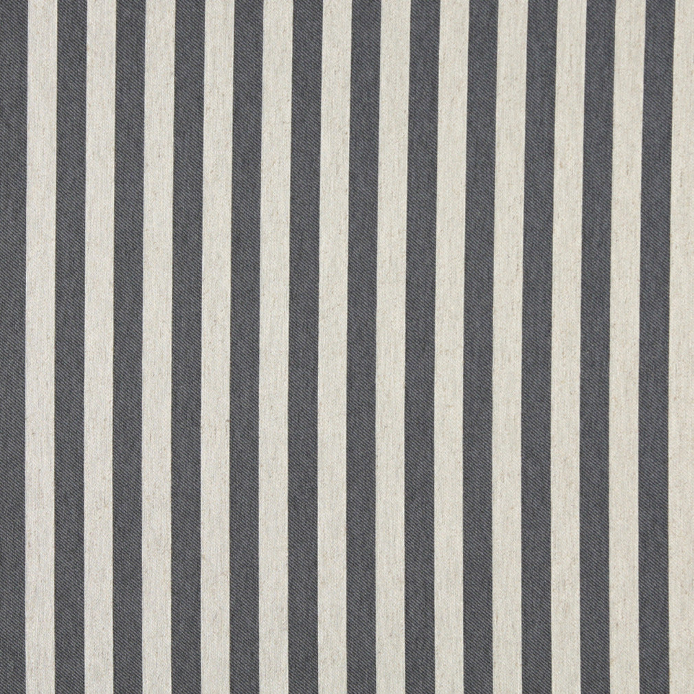 Essentials Heavy Duty Upholstery Stripe Fabric / Gray White
