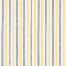 Load image into Gallery viewer, Essentials Outdoor Acrylic Stripe Upholstery Drapery Fabric Gray Yellow White / 30070-03