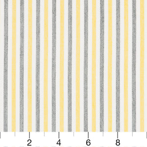 Essentials Outdoor Acrylic Stripe Upholstery Drapery Fabric Gray Yellow White / 30070-03