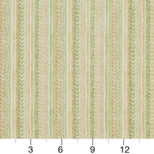 Load image into Gallery viewer, Essentials Heavy Duty Stripe Upholstery Drapery Fabric / Green Beige White
