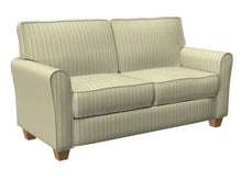 Load image into Gallery viewer, Essentials Heavy Duty Stripe Upholstery Drapery Fabric / Green Beige White