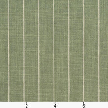 Load image into Gallery viewer, Essentials Heavy Duty Stripe Upholstery Drapery Fabric / Green White