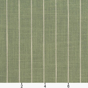 Essentials Heavy Duty Stripe Upholstery Drapery Fabric / Green White