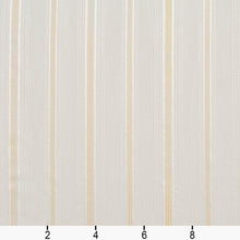 Load image into Gallery viewer, Essentials Sheer Fade Resistance Performance Drapery Stripe Fabric Ivory Gold / Ivory
