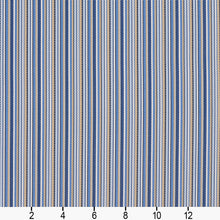 Load image into Gallery viewer, Essentials Outdoor Marine Upholstery Stripe Fabric Navy Blue Beige / Poolside