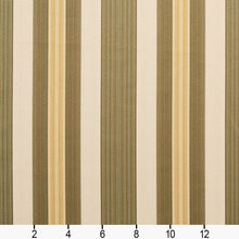 Load image into Gallery viewer, Essentials Heavy Duty Stripe Upholstery Drapery Fabric / Olive Gold White