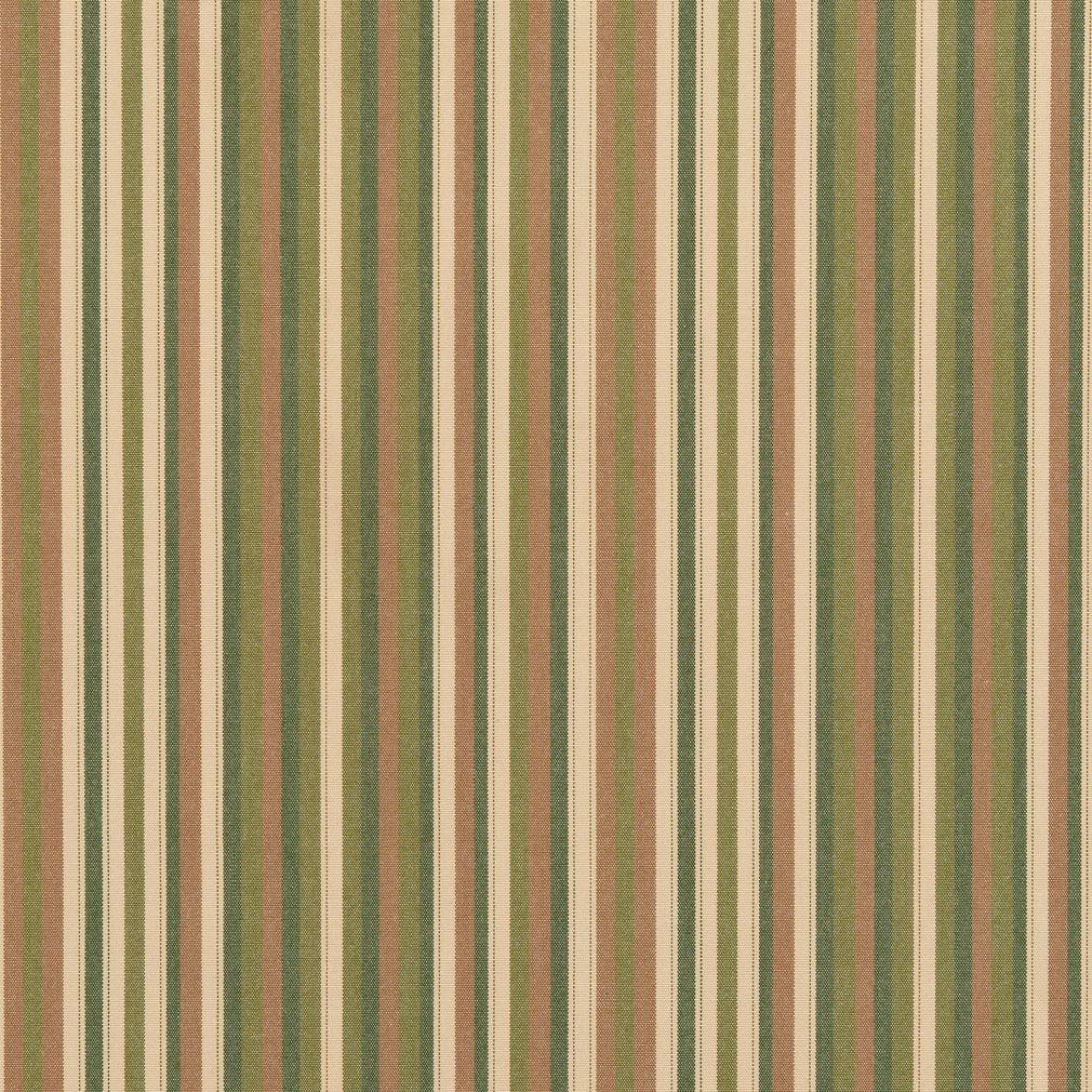 Essentials Outdoor Acrylic Stripe Upholstery Drapery Fabric Olive Green Beige / 30040-03