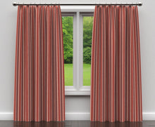 Load image into Gallery viewer, Essentials Heavy Duty Stripe Upholstery Drapery Fabric / Red Gray Beige