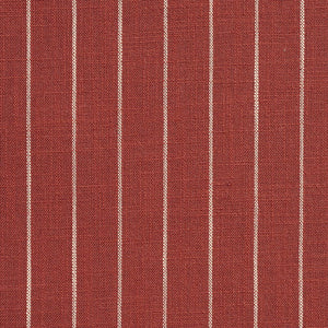 Essentials Heavy Duty Stripe Upholstery Drapery Fabric / Red White