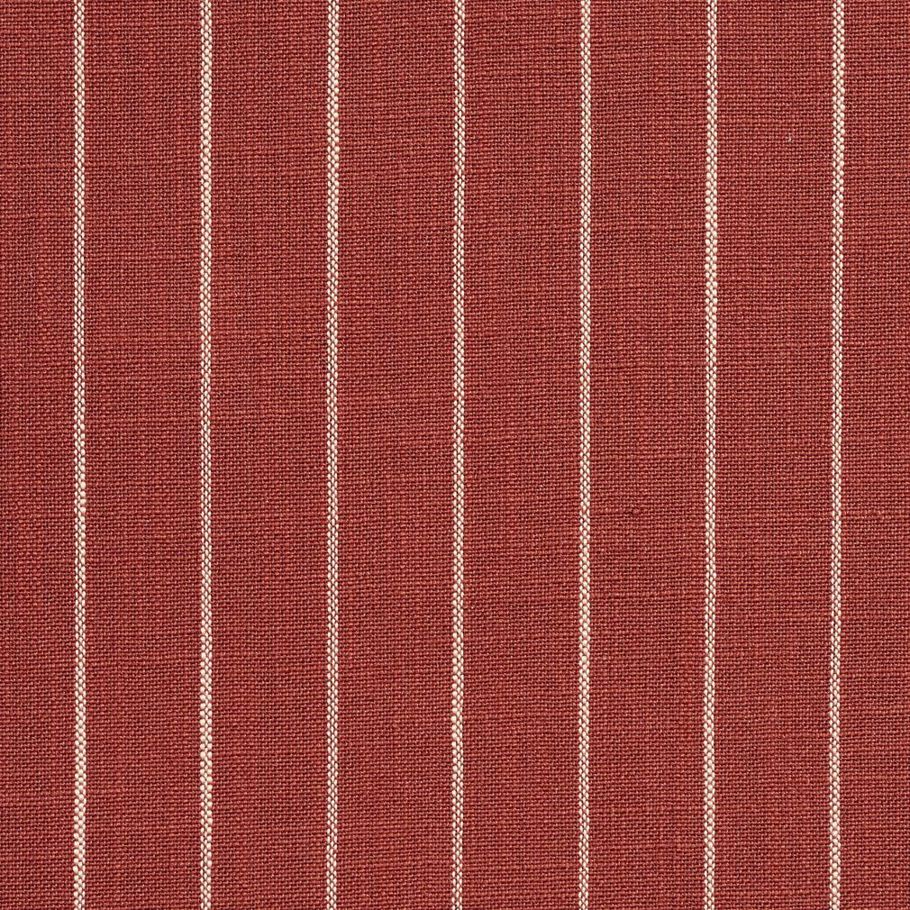 Essentials Heavy Duty Stripe Upholstery Drapery Fabric / Red White