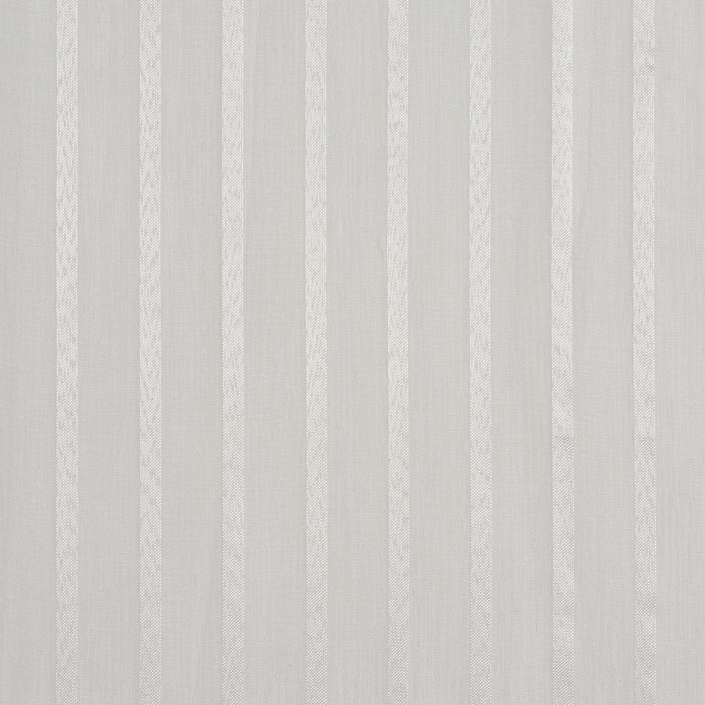 Essentials Sheer Fade Resistance Performance Drapery Stripe Fabric / Silver