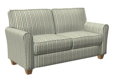 Load image into Gallery viewer, Essentials Upholstery Stripe Fabric / Teal Blue Yellow