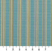 Load image into Gallery viewer, Essentials Upholstery Stripe Fabric / Turquoise Yellow